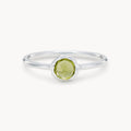 family august birthstone ring  - sterling silver, peridot