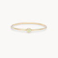 family august birthstone stacking ring - 10k yellow gold, peridot gemstone