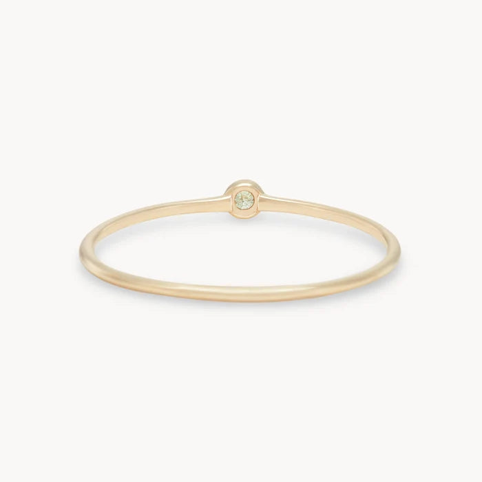 family august birthstone stacking ring - 10k yellow gold, peridot gemstone