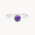 family february birthstone ring - sterling silver, amethyst