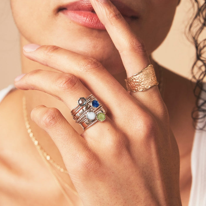 family february birthstone ring - sterling silver, amethyst