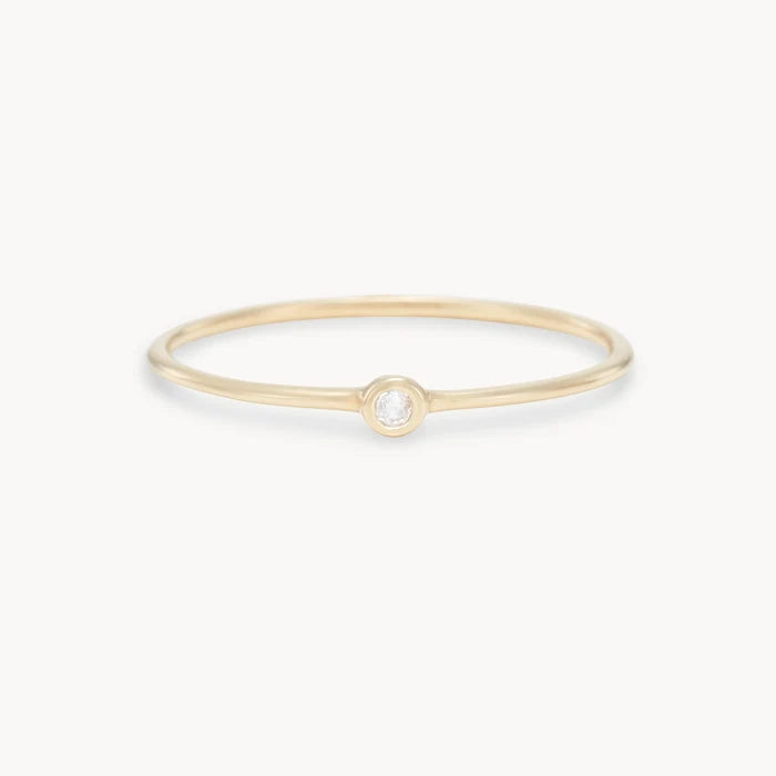 family june birthstone stacking ring - 10k yellow gold,  moonstone gemstone