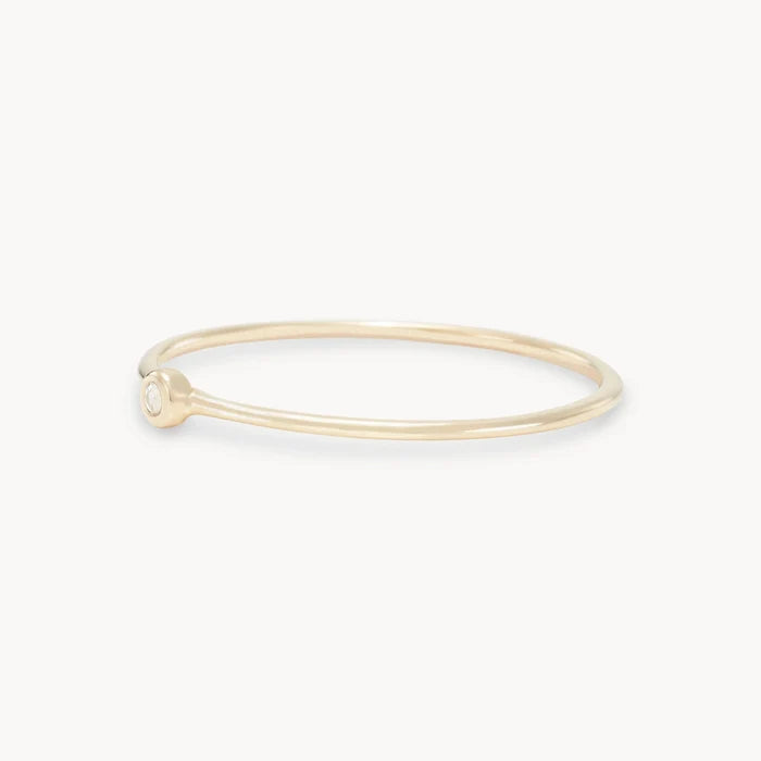 family june birthstone stacking ring - 10k yellow gold,  moonstone gemstone