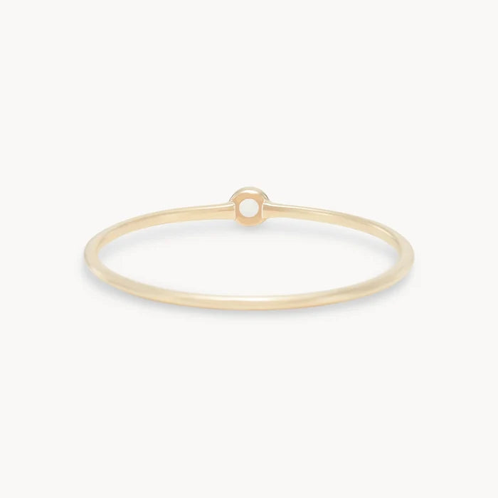 family june birthstone stacking ring - 10k yellow gold,  moonstone gemstone