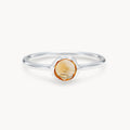 family november birthstone ring  - sterling silver, citrine