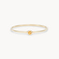 family november birthstone stacking ring - 10k yellow gold, citrine gemstone