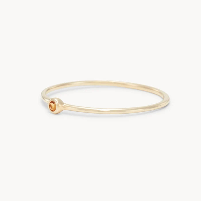 family november birthstone stacking ring - 10k yellow gold, citrine gemstone