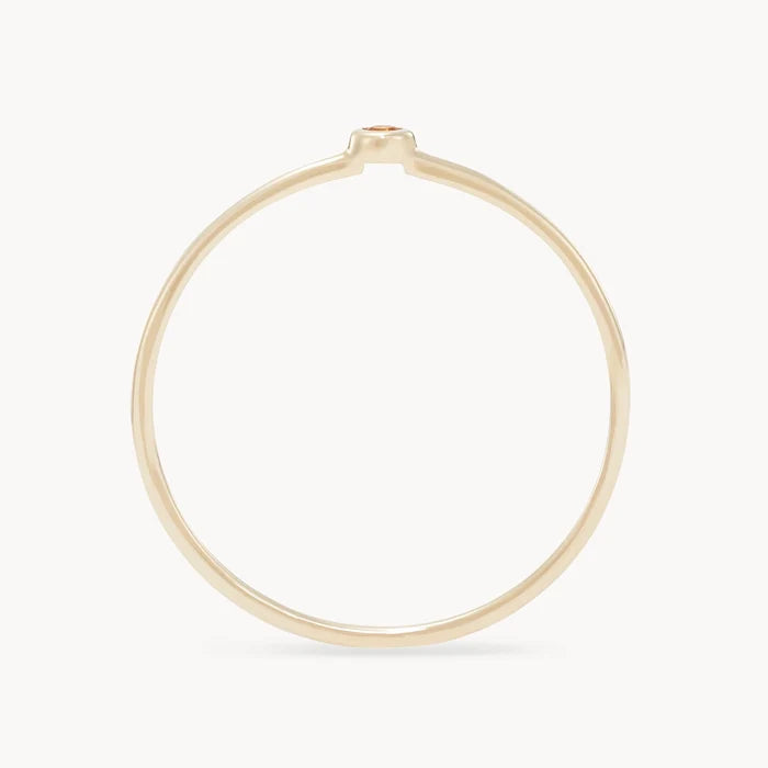 family november birthstone stacking ring - 10k yellow gold, citrine gemstone