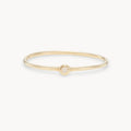 family october birthstone stacking ring - 10k yellow gold, opal gemstone