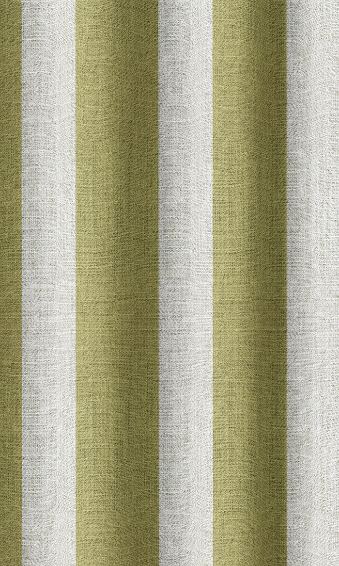 Geometric Print Drapery (Green/ White)