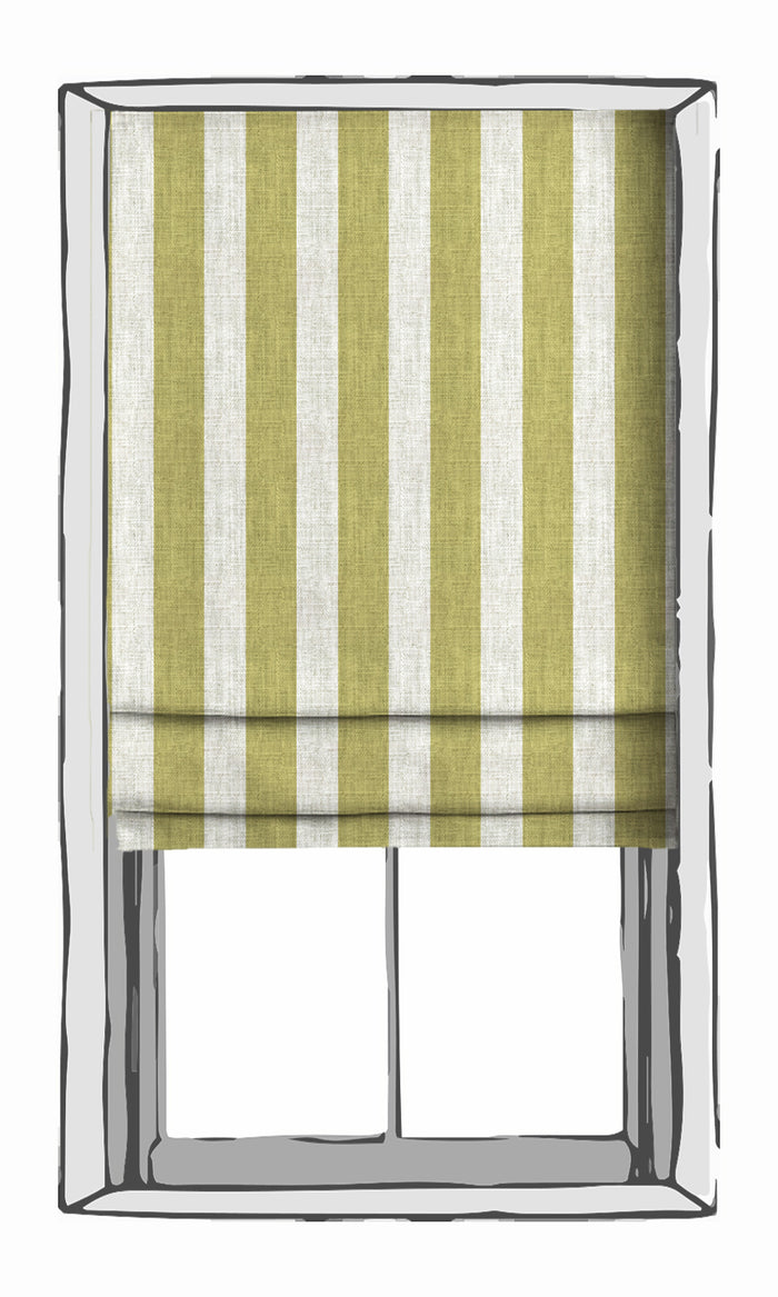 Geometric Print Drapery for Living, Bedroom, Kitchen, Bathroom (Green/ White)