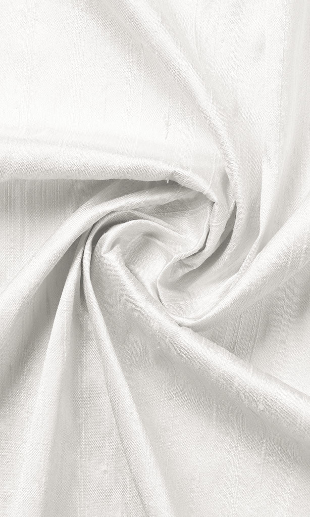 Pure Silk Curtain Panels (White)
