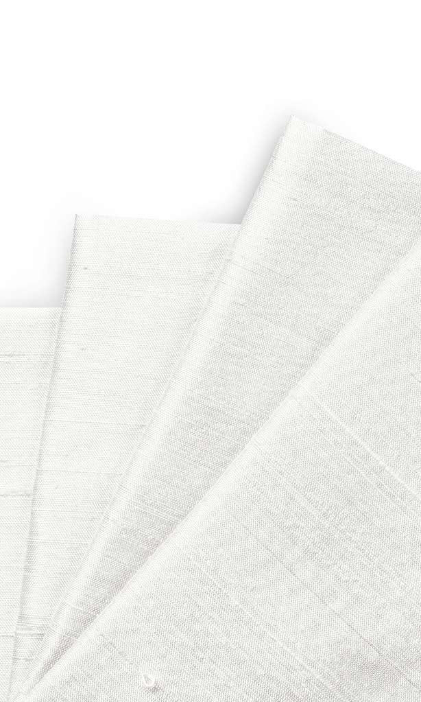 Pure Silk Curtain Panels for Living, Bedroom, Kitchen, Bathroom (White)