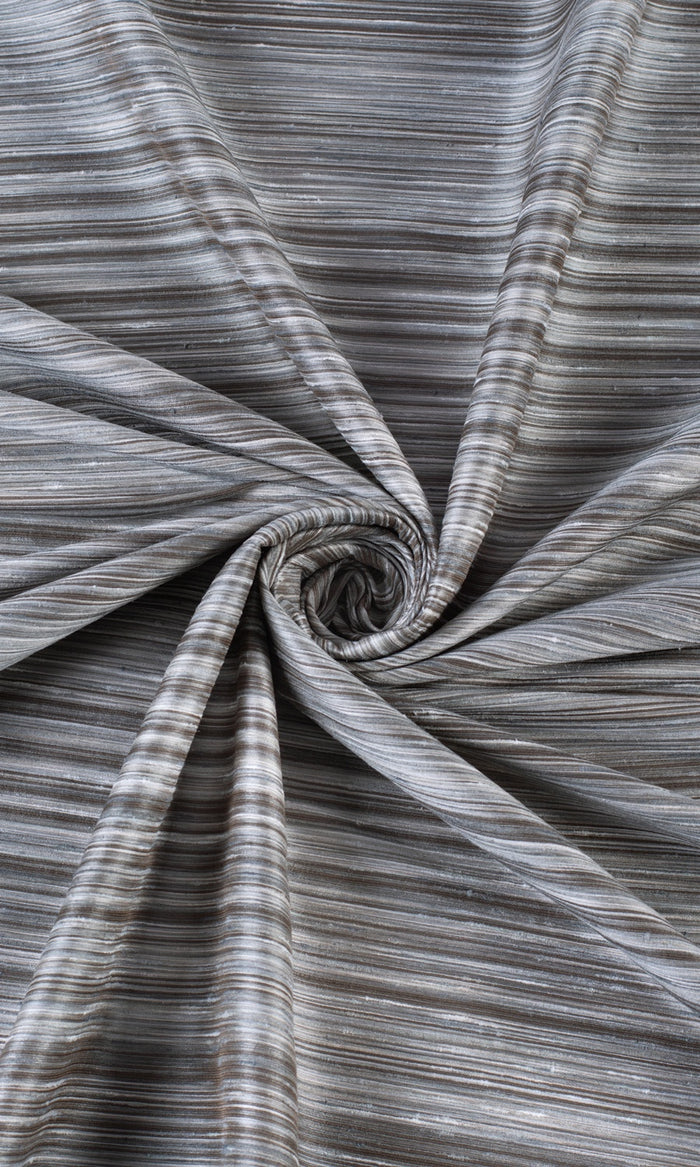 Textured Fabric Material By the Metre (Grey/ Black)