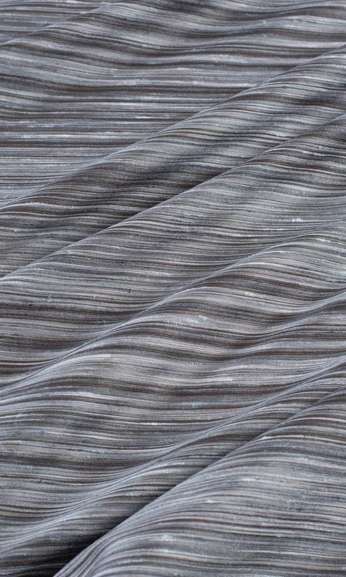 Textured Fabric By the Metre for Curtains & Drapes (Grey/ Black)