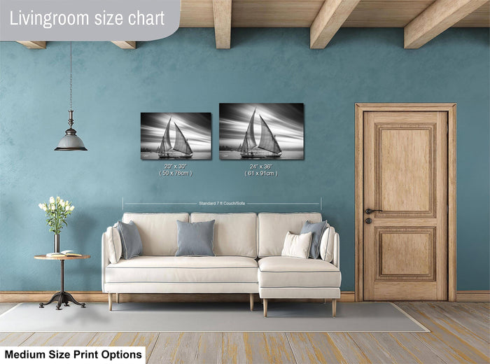 This luxury black and white fine art photograph captures a felucca sail boat drifting along the Nile River at sunset near Luxor, Egypt. Soft fog and minimalist composition create a timeless, monochrome aesthetic rooted in Egyptian river culture. Ideal for collectors and interior designers seeking refined, museum-quality wall art that embodies elegance, simplicity, and enduring calm. black white nile river art, felucca sailboat wall decor, luxor egypt monochrome print, luxury minimalist wall art