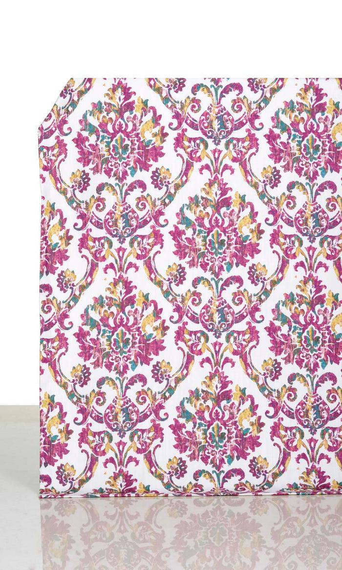 Damask Print Drapes (Pink/ Purple)