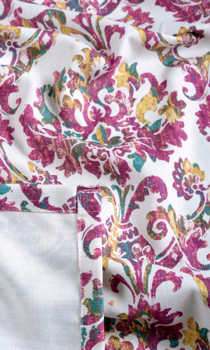 Damask Print Made-to-Measure Curtains (Pink/ Purple)