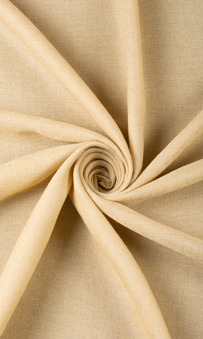 Sheer Home Textile Fabric Material By the Metre (Macaroon Beige/ Warm Yellow)
