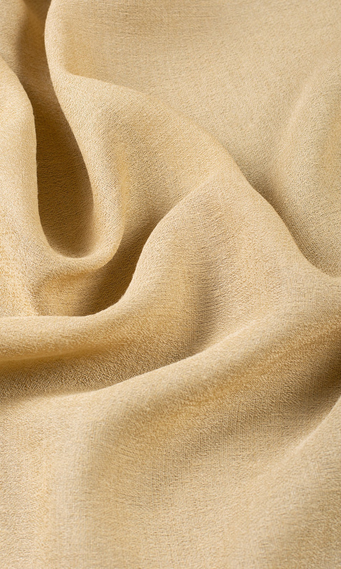 Sheer Fabric Material By the Metre (Macaroon Beige/ Warm Yellow)