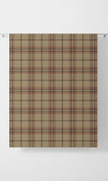 Check Patterned Curtain Panels (Beige/ Red)