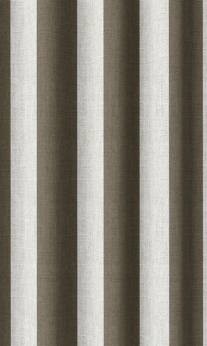 Striped Curtains (Cedar Brown/ Ivory)