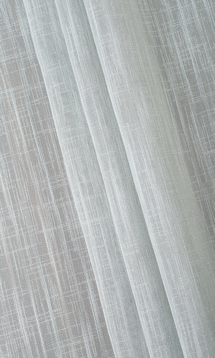 Textured Sheer Fabric Material By the Metre (Ice Grey-Blue)