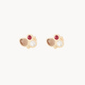 Fire Element Stud Earring in 14k yellow gold