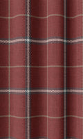 Modern Check Patterned Drapery (Deep Red)