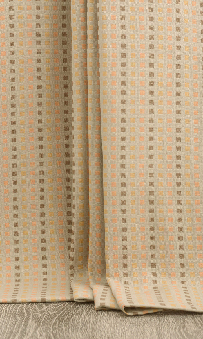 Cotton Home Textile Fabric Material By the Metre (Beige/ Grey)