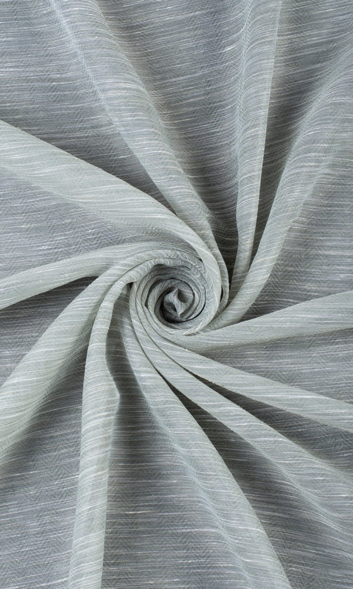 Textured Sheer Window Treatments Fabric By the Metre (Grey-Green)