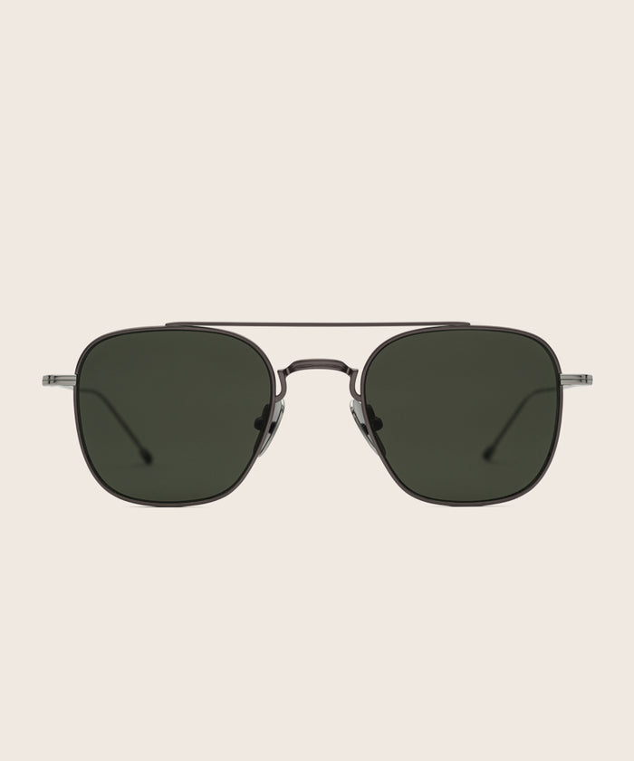 Johann Wolff Flieger Gunmetal Sunglasses #color_gunmetal