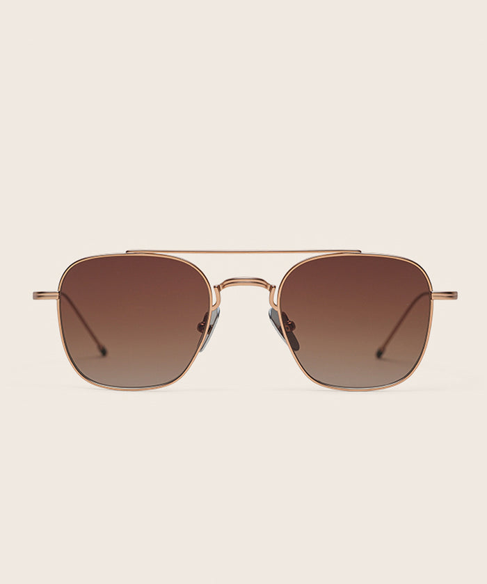 Johann Wolff Flieger Matte Rose Gold Sunglasses #color_matte-rose-gold
