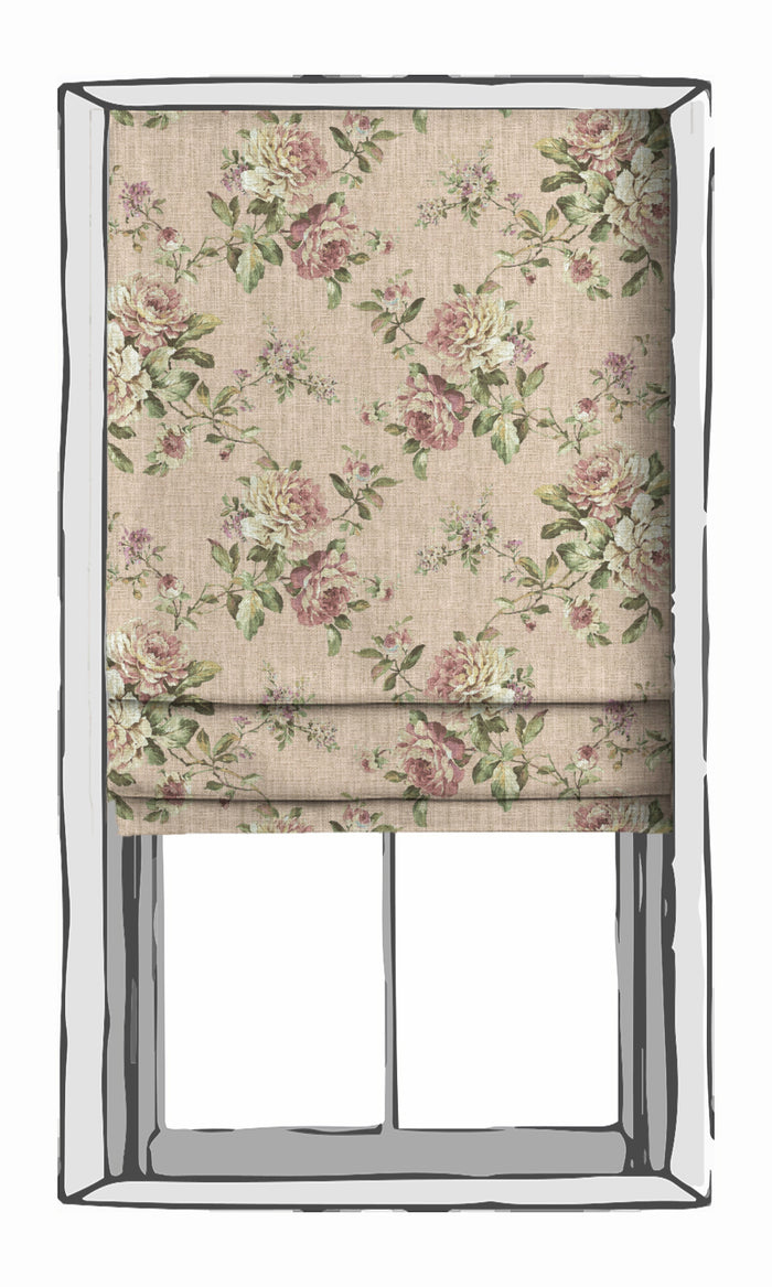 Classic Floral Print Curtains for Living, Bedroom, Kitchen, Bathroom (Pink)