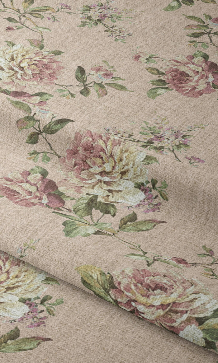 Classic Floral Print Curtains (Pink) Extra Long Short Wide