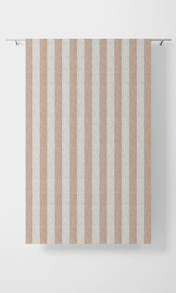 Modern Striped Home Textile Fabric Material By the Metre (Blush Pink/ White)