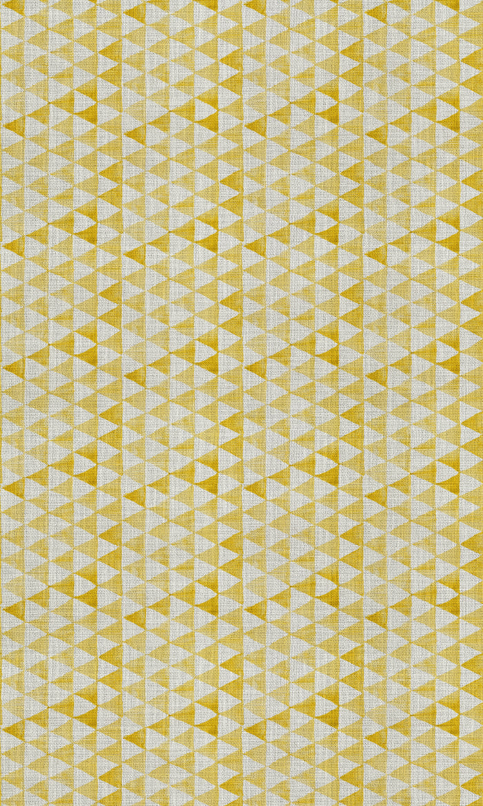 Triagonal Print Curtains (Yellow) Extra Long Short Wide