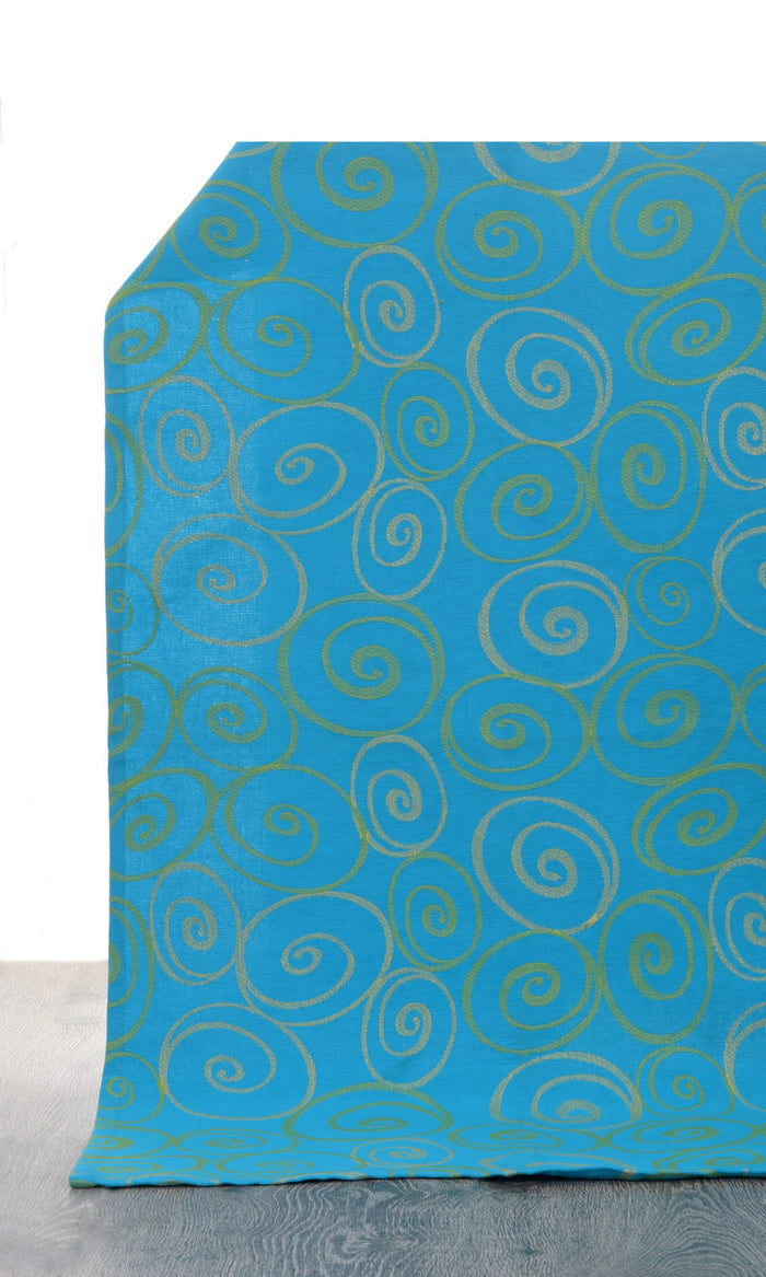 Cotton Fabric By the Metre for Curtains & Drapes (Blue Cotton)