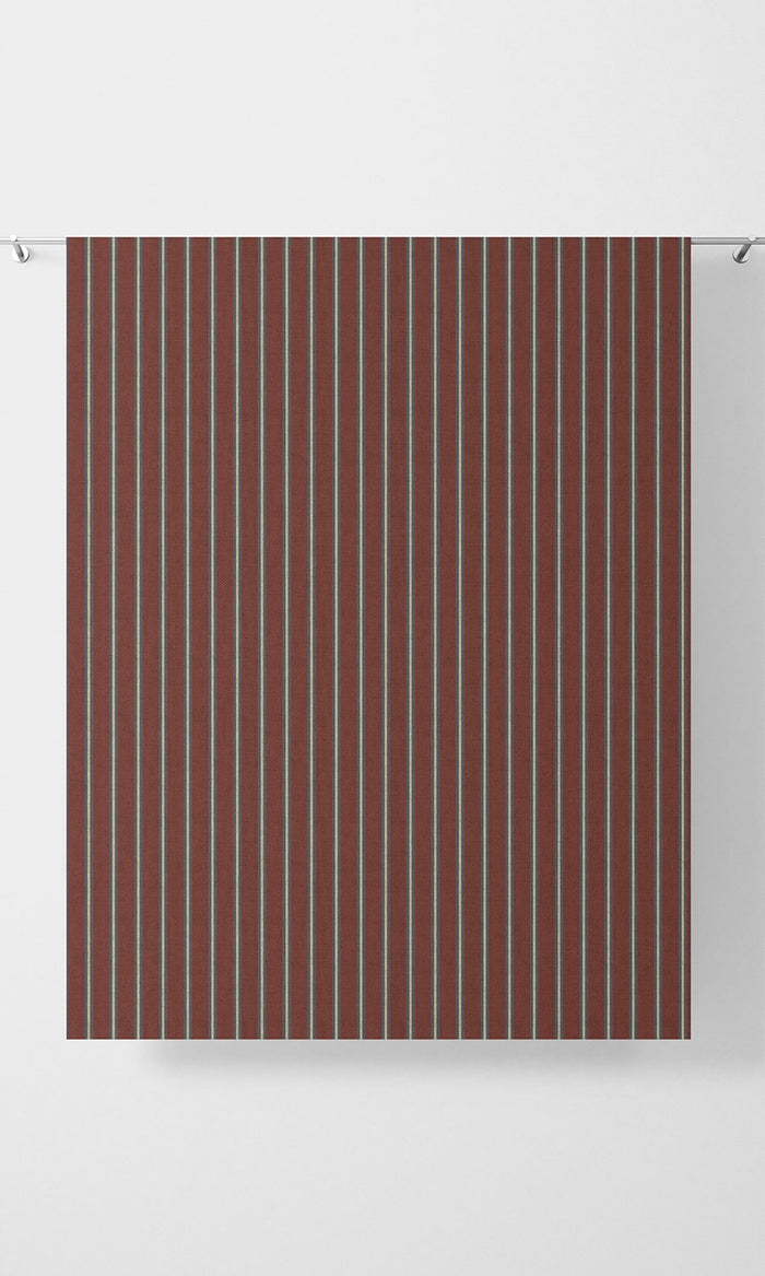 Striped Home Décor Fabric By the Metre (Red & Grey)