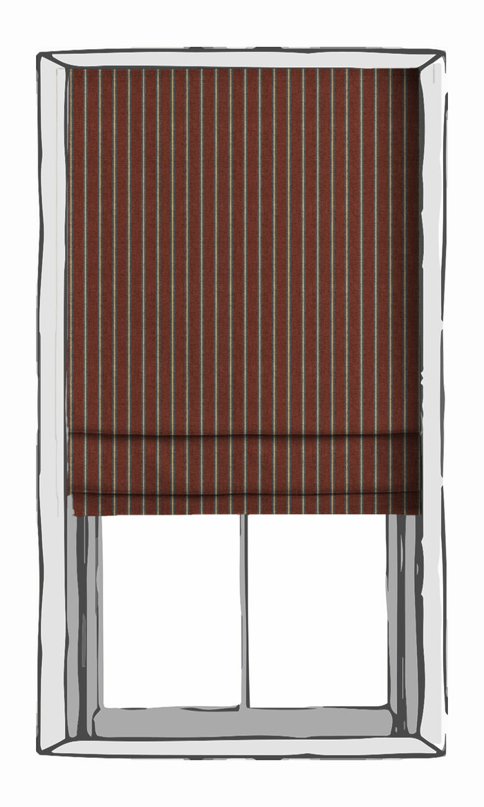 Striped Curtain Panels for Living, Bedroom, Kitchen, Bathroom (Red & Grey)