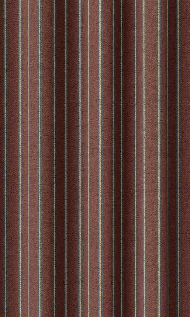 Striped Pinch Pleat, Rod Pocket, Eyelet Curtains (Red & Grey)