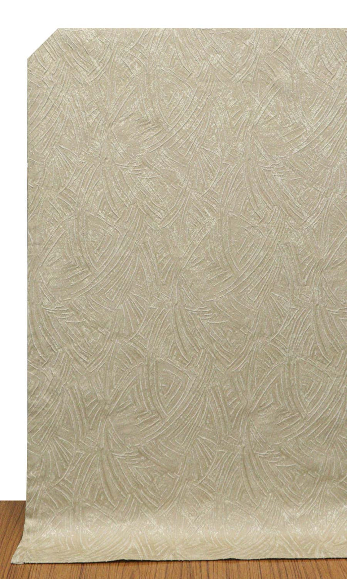 Self-Patterned Poly-Cotton Window Treatments Fabric By the Metre (Caramel Brown)