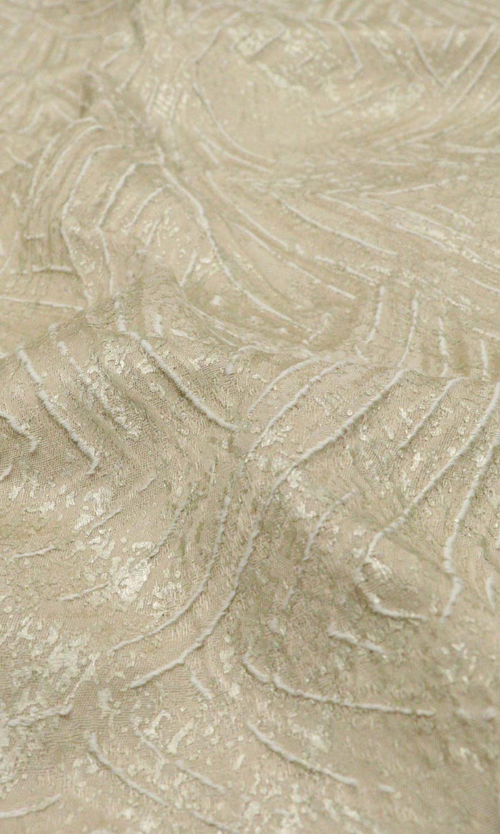 Self-Patterned Poly-Cotton Fabric Material By the Metre (Caramel Brown)