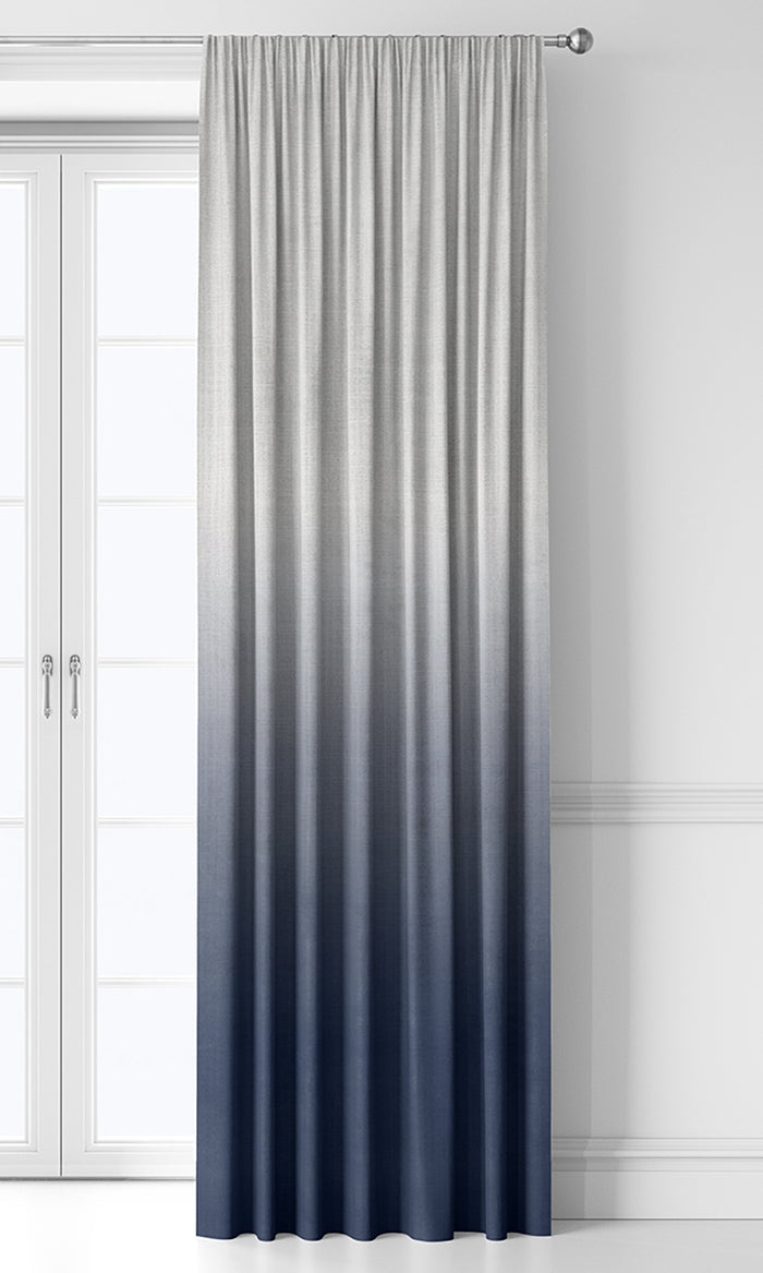 2-Tone Ombre Curtains (Navy Blue)