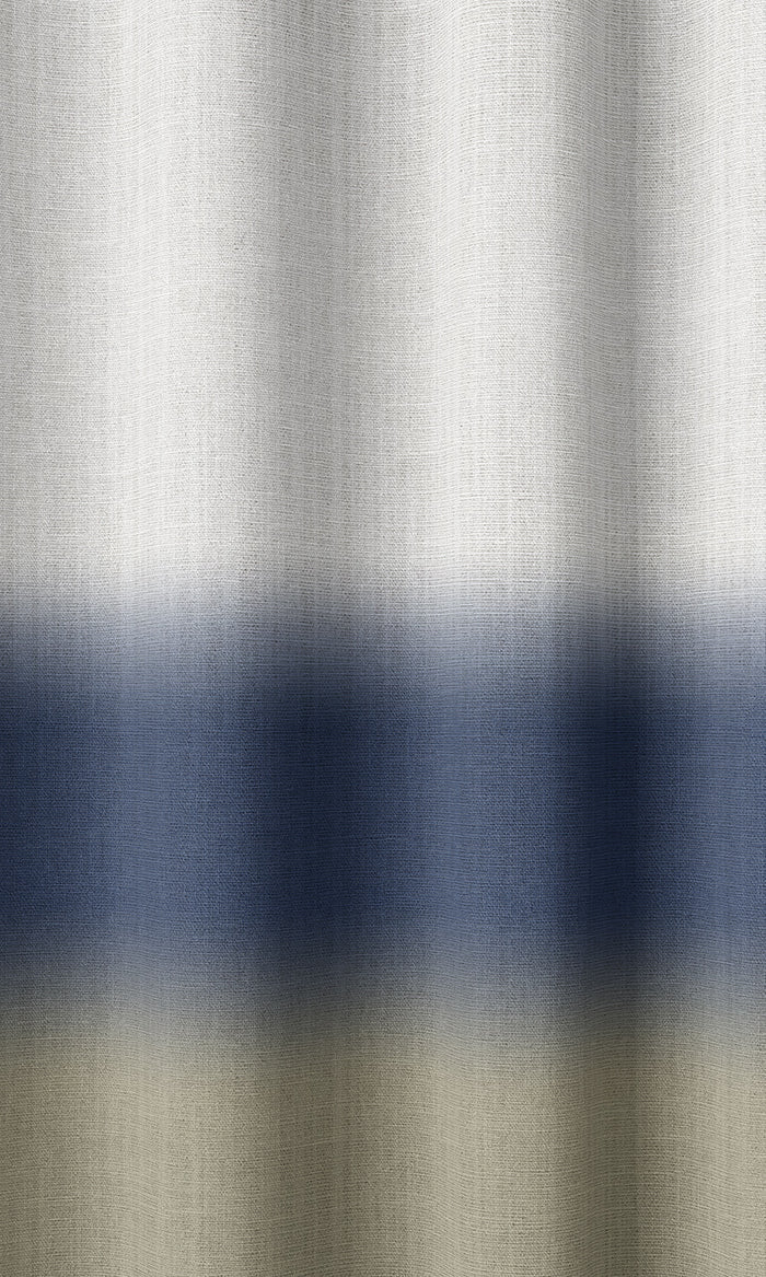 3-Tone Ombre Pinch Pleat, Rod Pocket, Eyelet Curtains (Blue/ Stone Grey)