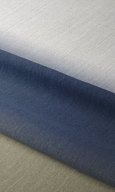 3-Tone Ombre Drapery (Blue/ Stone Grey) Extra Long Short Wide