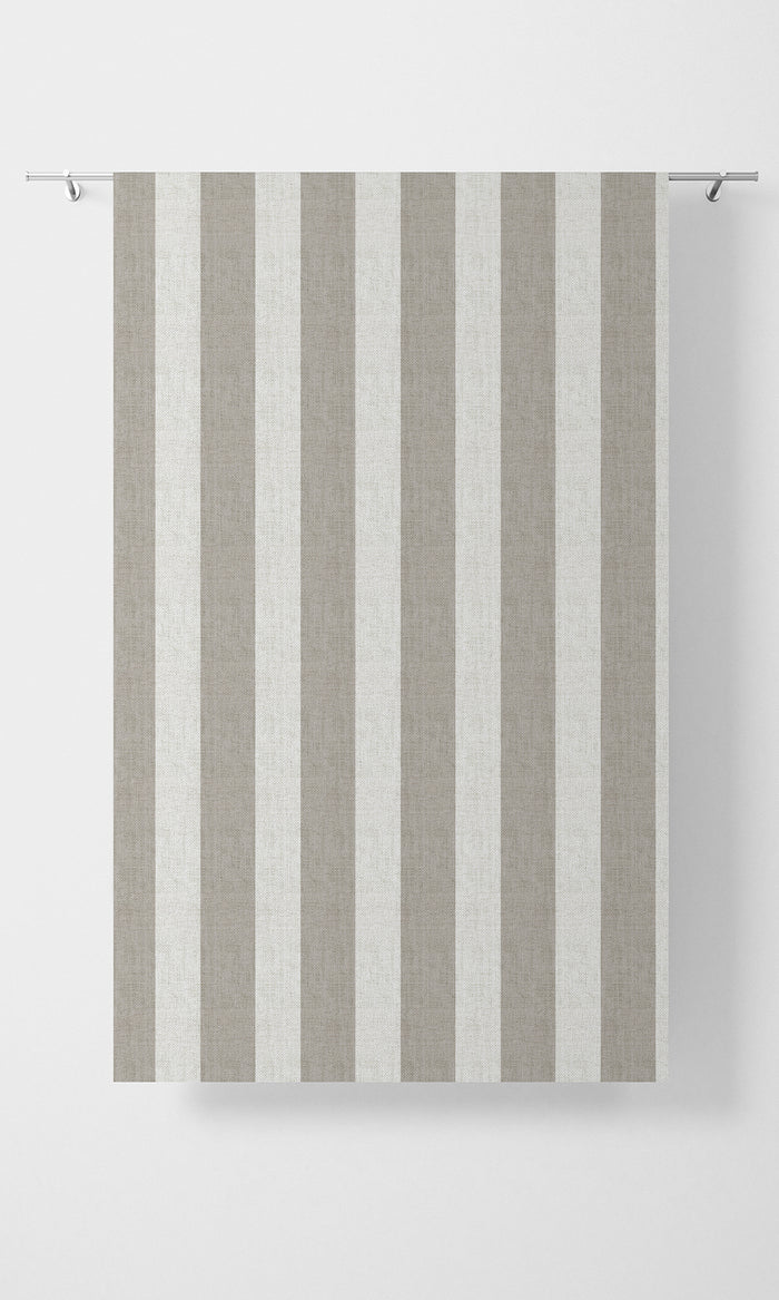 Striped Fabric Material By the Metre (Grey)