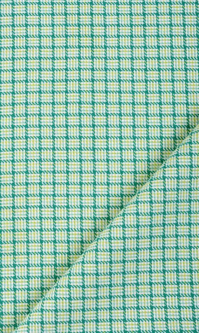 Basketweave Cotton Drapes for Living, Bedroom, Kitchen, Bathroom (Green/ Blue)