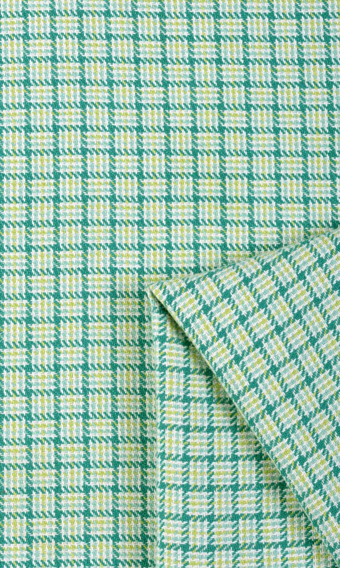 Basketweave Cotton Drapes (Green/ Blue) Extra Long Short Wide