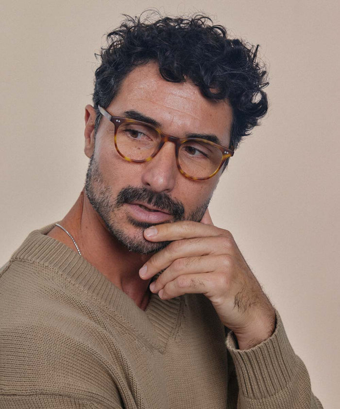 Johann Wolff Frankie Matte Vintage Tortoise Eyeglasses #color_matte-vintage-tortoise
